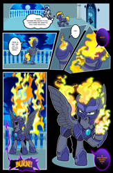 Size: 1920x2941 | Tagged: safe, artist:dormin-dim, derpibooru import, oc, oc:blaze (shadowbolt), oc:whirlwind flux, pegasus, pony, angry, armor, high res, male, night guard, pegasus oc, stallion