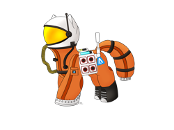 Size: 4000x3000 | Tagged: safe, artist:donnik, derpibooru import, pony, astroneer, crossover, solo, spacesuit