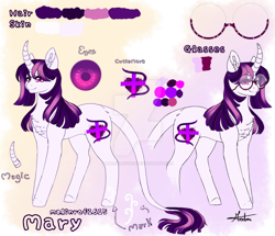 Size: 900x775 | Tagged: safe, artist:malinraf1615, derpibooru import, oc, oc:mary, pony, unicorn, female, glasses, mare, reference sheet, simple background, solo, transparent background