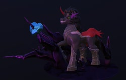 Size: 1127x719 | Tagged: safe, derpibooru import, king sombra, pony, unicorn, 3d, 3d coat, crystal heart, evil, solo, zbrush