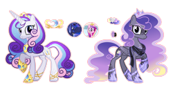 Size: 4760x2336 | Tagged: safe, artist:xxcheerupxxx, derpibooru import, princess cadance, princess luna, oc, pegasus, unicorn, female, magical lesbian spawn, mare, offspring, parent:princess cadance, parent:princess luna