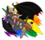 Size: 1216x1101 | Tagged: safe, artist:inuhoshi-to-darkpen, derpibooru import, oc, bat pony, bat pony oc, bisexual pride flag, blushing, lesbian pride flag, lgbt flag, mouth hold, simple background, transparent background