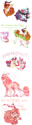 Size: 1996x7726 | Tagged: safe, artist:uunicornicc, derpibooru import, autumn blaze, moondancer, twinkleshine, oc, oc:cherry blossom (uunicornicc), kirin, nirik, unicorn, female, interspecies offspring, kirin hybrid, magical lesbian spawn, mare, offspring, parent:autumn blaze, parent:twinkleshine, simple background, white background