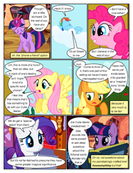 Size: 612x792 | Tagged: safe, artist:newbiespud, derpibooru import, edit, edited screencap, screencap, rarity, twilight sparkle, unicorn twilight, earth pony, pegasus, pony, unicorn, comic:friendship is dragons, apple, apple tree, applejack's hat, book, carousel boutique, clothes, cloud, comic, cowboy hat, dialogue, eyelashes, eyes closed, female, flying, food, glowing horn, grin, hat, horn, magic, magic aura, on a cloud, open mouth, raised hoof, raised leg, reading, screencap comic, sleeping, smiling, sweet apple acres, telekinesis, thinking, tree, wings