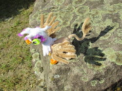 Size: 2258x1693 | Tagged: safe, artist:malte279, derpibooru import, gilda, griffon, chenille, chenille stems, chenille wire, craft, pipe cleaner sculpture, pipe cleaners, sculpture, solo