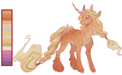 Size: 1280x785 | Tagged: safe, artist:yuyusunshine, derpibooru import, oc, pony, unicorn, magical lesbian spawn, offspring, parent:applejack, parent:princess celestia, parents:applelestia, reference sheet, simple background, solo, transparent background, unshorn fetlocks