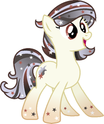 Size: 646x772 | Tagged: safe, artist:pegasski, derpibooru import, oc, oc:galaxy gleam, earth pony, pony, base used, female, mare, simple background, solo, transparent background, universe pony