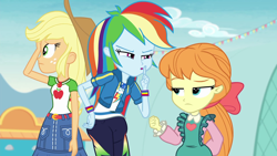 Size: 1920x1080 | Tagged: safe, artist:excelso36, edit, edited screencap, screencap, applejack, megan williams, rainbow dash, better together, equestria girls, rollercoaster of friendship, diaper, diaper edit, diaper fetish, diaper under clothes, female, fetish, geode of super speed, geode of super strength, magical geodes, shhh