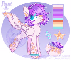 Size: 2661x2253 | Tagged: safe, artist:petruse4ka, derpibooru import, oc, oc only, pegasus, pony, :p, bracelet, cyrillic, ear piercing, heterochromia, jewelry, pegasus oc, piercing, reference sheet, russian, smiling, solo, tattoo, tongue, tongue out, watermark, wings