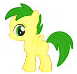 Size: 454x436 | Tagged: safe, derpibooru import, edit, oc, oc only, oc:jade, pegasus, pony, female, filly, mare, recolor, simple background, smiling, solo, super filly adventure, white background, wings