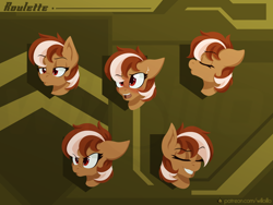 Size: 1600x1200 | Tagged: safe, artist:willoillo, derpibooru import, oc, oc only, oc:roulette, earth pony, pony, fallout equestria, commission, earth pony oc, emotes