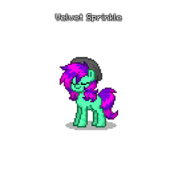 Size: 400x400 | Tagged: safe, derpibooru import, oc, oc:velvetsprinkle, earth pony, pony, beenie, cutie, female, hat, mare, pony town, reference, solo