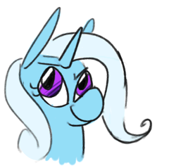Size: 354x339 | Tagged: safe, artist:dinexistente, trixie, pony, unicorn, bust, female, simple background, solo, white background