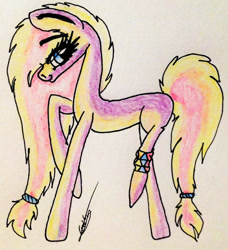 Size: 1535x1686 | Tagged: safe, artist:beamybutt, derpibooru import, oc, oc only, earth pony, pony, earth pony oc, eyelashes, female, mare, raised hoof, raised leg, signature, solo, traditional art