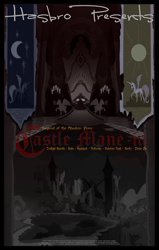 Size: 1080x1700 | Tagged: safe, artist:pims1978, derpibooru import, castle mane-ia, candle, castle of the royal pony sisters, castlevania, konami, pipe organ, poster