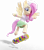 Size: 3840x4396 | Tagged: safe, artist:xppp1n, fluttershy, pegasus, pony, 3d, 90s grunge fluttershy, backwards ballcap, bandaid, blender, blender cycles, female, hair over one eye, kickflip, looking down, mare, skateboard, skirt, smiling, solo, space invaders, spread wings, underhoof