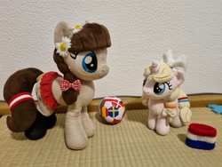 Size: 4032x3024 | Tagged: safe, artist:xeto_de, oc, oc:connie bloom, oc:lily, oc:lily allure, austria, euro 2020, irl, netherlands, photo, plushie