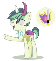 Size: 1280x1396 | Tagged: safe, artist:venomous-cookietwt, derpibooru import, oc, changepony, hybrid, magical gay spawn, male, offspring, parent:shining armor, parent:thorax, parents:thoraxarmor, simple background, solo, teenager, transparent background