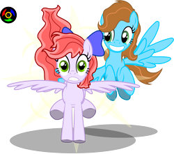 Size: 3099x2737 | Tagged: safe, artist:kyoshyu, derpibooru import, oc, oc only, oc:arianna, oc:fallen, pegasus, pony, bow, female, hair bow, high res, mare, simple background, transparent background, vector