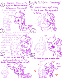 Size: 4779x6013 | Tagged: safe, artist:adorkabletwilightandfriends, derpibooru import, spike, twilight sparkle, twilight sparkle (alicorn), alicorn, dragon, pony, comic:adorkable twilight and friends, growing up is hard to do, adorkable, awww, comic, crying, cute, dork, duo, emotional, emotions, family, feelings, feels, female, growing up, hug, love, male, mama twilight, maturity, open mouth, relationship, relationships, sad, slice of life, spikabetes, tears of joy, teary eyes, twiabetes, wholesome, wuvs