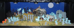 Size: 1024x393 | Tagged: safe, artist:silverband7, derpibooru import, ghost, ghost pony, bicycle, diorama, full moon, graveyard, moon, the haunted mansion