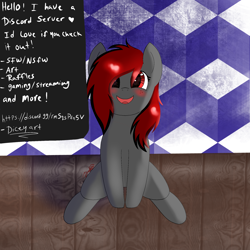 Size: 2048x2048 | Tagged: safe, artist:dicemarensfw, derpibooru import, oc, oc:dicemare, pegasus, pony, adorable face, advertisement, advertisement in description, advertising, being cute, blushing, cute, dialogue, discord server, eyelashes, female, freckles, mare, open mouth, shading, shadows, sitting, small pony, solo, talking to viewer, wide eyes