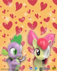 Size: 1638x2048 | Tagged: safe, derpibooru import, part of a set, apple bloom, spike, dragon, earth pony, pony, 3d render, adorabloom, bone, cute, dissectibles, duo, female, filly, freeny's hidden dissectibles, male, merchandise, mighty jaxx, my little pony logo, official, organs, poster, skeleton