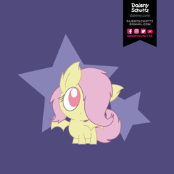 Size: 600x600 | Tagged: safe, artist:daieny, derpibooru import, fluttershy, bat pony, pony, bat ponified, chibi, cute, daaaaaaaaaaaw, flutterbat, race swap, shyabates, shyabetes