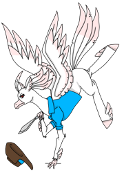 Size: 2458x3406 | Tagged: safe, artist:agdapl, derpibooru import, hippogriff, clothes, colored, crossover, hat, hippogriffied, knife, male, simple background, sniper, solo, species swap, team fortress 2, transparent background