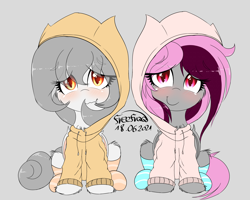 Size: 3743x3000 | Tagged: safe, artist:freefraq, derpibooru import, oc, oc only, oc:lai chi, oc:lilac san, bat pony, bat pony oc, blushing, cheek fluff, chest fluff, clothes, cute, hoodie, socks, striped socks