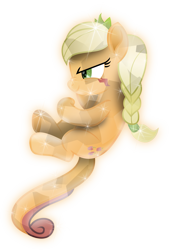 Size: 3611x5297 | Tagged: safe, artist:lincolnbrewsterfan, derpibooru exclusive, derpibooru import, applejack, crystal pony, earth pony, monster pony, original species, tatzlpony, my little pony: the movie, the ending of the end, .svg available, alternate hairstyle, alternate tailstyle, braid, braided ponytail, crown, crystal tatzlpony, crystalline, crystallized, curled tail, determination, determined, determined face, determined look, determined smile, eye markings, facial markings, floating, gift art, glow, hairband, happy, inkscape, jewelry, looking ahead, looking forward, movie accurate, moviefied, prehensile tail, regalia, shading, show moviefied, simple background, smiling, solo, species swap, svg, tatzljack, transparent background, vector