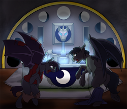 Size: 1200x1033 | Tagged: safe, artist:acesential, artist:tf-sential, bat pony, moon, transformation, water