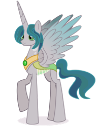 Size: 1280x1655 | Tagged: safe, artist:venomous-cookietwt, derpibooru import, oc, changepony, hybrid, magical lesbian spawn, male, offspring, parent:princess celestia, parent:queen chrysalis, parents:chryslestia, simple background, solo, transparent background