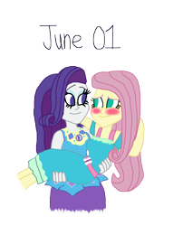 Size: 2000x2613 | Tagged: safe, artist:bigpurplemuppet99, derpibooru import, fluttershy, rarity, equestria girls, blushing, female, flarity, lesbian, shipping