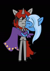 Size: 1280x1811 | Tagged: safe, artist:emptysmiley, derpibooru import, trixie, oc, canon x oc, female, male, shipping, straight