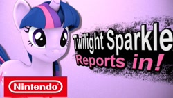 Size: 1280x720 | Tagged: safe, derpibooru import, twilight sparkle, unicorn twilight, pony, unicorn, g4, 3d, fake, faker than a three dollar bill, female, mare, nintendo, solo, solo female, super smash bros., super smash bros. ultimate