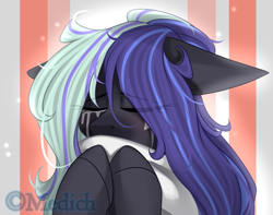 Size: 1701x1338 | Tagged: safe, artist:mediasmile666, derpibooru import, oc, oc only, pony, abstract background, bust, crying, female, mare, sad, solo