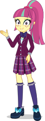 Size: 1147x3094 | Tagged: safe, artist:sebisscout1997, derpibooru import, sour sweet, equestria girls, bowtie, clothes, clothes swap, crystal prep academy, crystal prep academy uniform, crystal prep shadowbolts, female, freckles, looking at you, pleated skirt, school uniform, skirt, smiling, solo, vector