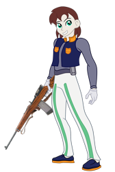 Size: 1814x2701 | Tagged: safe, artist:gmaplay, derpibooru import, oc, oc:stardust memory, equestria girls, gun, rifle, selbstlader 1916, solo, weapon