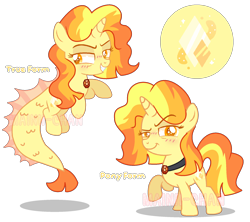 Size: 1960x1744 | Tagged: safe, artist:maiii-san, derpibooru import, oc, oc only, pony, siren, unicorn, dreamworks face, female, filly, horn, interspecies offspring, jewelry, necklace, offspring, parent:adagio dazzle, raised hoof, raised leg, reference sheet, simple background, smiling, smirk, smug, transparent background, unicorn oc