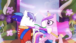 Size: 800x450 | Tagged: safe, derpibooru import, edit, edited screencap, screencap, princess cadance, shining armor, alicorn, pony, unicorn, a canterlot wedding, 1000 hours in ms paint, bad edit, female, male, runny nose, shiningcadance, shipping, snot, snot edit, straight