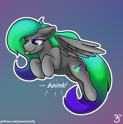 Size: 5308x5358 | Tagged: safe, artist:sevenserenity, derpibooru import, oc, oc:scorpio raze, pony, :p, behaving like a cat, cute, hop, hopping, pouncing, text, tongue, tongue out