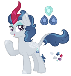 Size: 2500x2657 | Tagged: safe, artist:magicuniclaws, derpibooru import, oc, kirin, female, magical lesbian spawn, offspring, parent:rain shine, parent:rarity, simple background, solo, transparent background