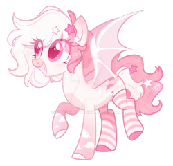 Size: 1600x1536 | Tagged: safe, artist:f-luffbutt, derpibooru import, oc, oc:taffy, bat pony, pony, clothes, deviantart watermark, female, mare, obtrusive watermark, simple background, socks, solo, striped socks, transparent background, watermark