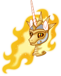 Size: 3000x3711 | Tagged: safe, artist:negatif22, derpibooru import, daybreaker, alicorn, pony, armor, bust, female, helmet, mare, simple background, solo, transparent background, vector