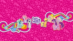 Size: 2560x1440 | Tagged: safe, derpibooru import, applejack, fluttershy, pinkie pie, rainbow dash, rarity, twilight sparkle, twilight sparkle (alicorn), alicorn, earth pony, pegasus, pony, unicorn, g4, cutie mark magic, female, official, youtube banner