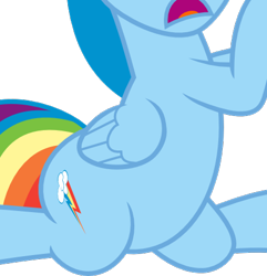 Size: 445x462 | Tagged: safe, artist:jeatz-axl, derpibooru import, edit, rainbow dash, pegasus, pony, bats!, belly, cropped, open mouth, pictures of bellies, simple background, solo, transparent background, vector, vector edit