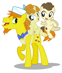 Size: 1600x1893 | Tagged: safe, artist:aleximusprime, derpibooru import, carrot cake, pound cake, pumpkin cake, earth pony, pegasus, pony, unicorn, beard, brother and sister, colt, cute, facial hair, father and child, father's day, female, filly, happy, male, parent and child, siblings, simple background, stallion, transparent background, twins, younger