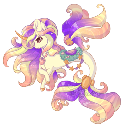 Size: 865x871 | Tagged: safe, artist:alimareempire, derpibooru import, oc, oc only, pegasus, pony, seapony (g4), auction, ear fluff, ears, eyelashes, fish tail, flowing mane, flowing tail, horn, jewelry, necklace, red eyes, saddle, seaponified, seashell, seashell necklace, simple background, smiling, solo, species swap, tack, tail, transparent background, watermark