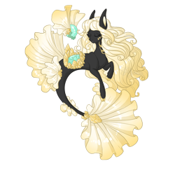 Size: 2000x2000 | Tagged: safe, artist:alimareempire, derpibooru import, oc, oc only, seapony (g4), auction, curly hair, curly mane, dorsal fin, eyelashes, eyes closed, female, fins, flowing mane, flowing tail, gem, open mouth, simple background, solo, tail, transparent background, watermark, yellow mane